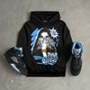 Black University Blue 5s DopeSkill Hoodie Sweatshirt NPC Graphic