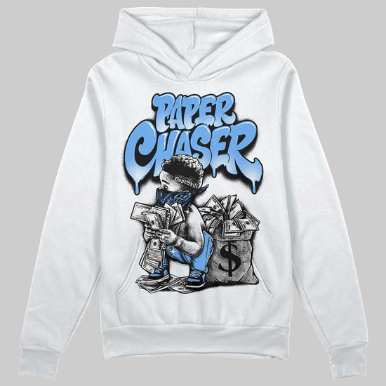 Jordan 5 Black University Blue DopeSkill Hoodie Sweatshirt Paper Chaser Boy Graphic Streetwear - White 