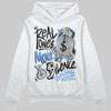 Jordan 5 Black University Blue DopeSkill Hoodie Sweatshirt Real Ones Move In Silence Graphic Streetwear - White