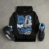 Black University Blue 5s DopeSkill Hoodie Sweatshirt Real Ones Move In Silence Graphic