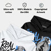 Black University Blue 5s DopeSkill Hoodie Sweatshirt Real Ones Move In Silence Graphic