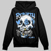 Jordan 5 Black University Blue DopeSkill Hoodie Sweatshirt Rebirth Graphic Streetwear - Black