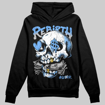Jordan 5 Black University Blue DopeSkill Hoodie Sweatshirt Rebirth Graphic Streetwear - Black