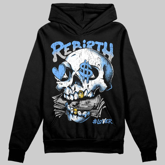 Jordan 5 Black University Blue DopeSkill Hoodie Sweatshirt Rebirth Graphic Streetwear - Black