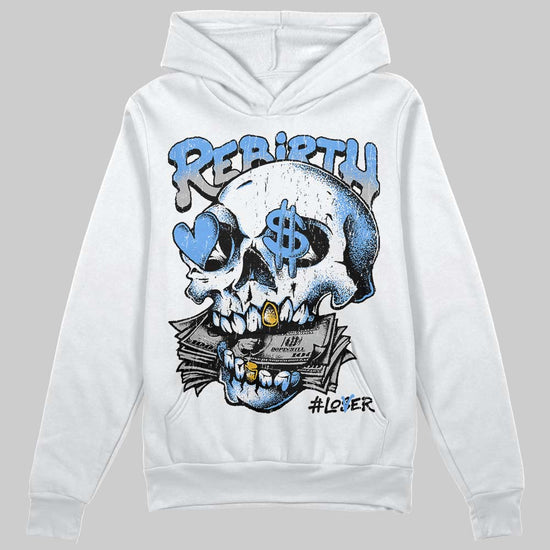 Jordan 5 Black University Blue DopeSkill Hoodie Sweatshirt Rebirth Graphic Streetwear - White