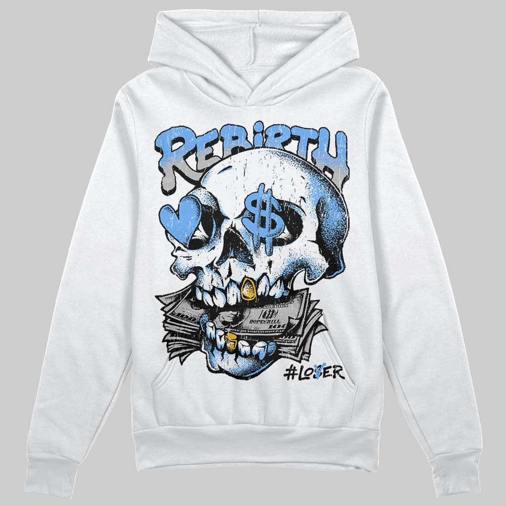 Jordan 5 Black University Blue DopeSkill Hoodie Sweatshirt Rebirth Graphic Streetwear - White