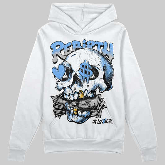Jordan 5 Black University Blue DopeSkill Hoodie Sweatshirt Rebirth Graphic Streetwear - White