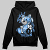 Jordan 5 Black University Blue DopeSkill Hoodie Sweatshirt Smile Through The Pain Graphic Streetwear - Black