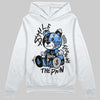 Jordan 5 Black University Blue DopeSkill Hoodie Sweatshirt Smile Through The Pain Graphic Streetwear - White
