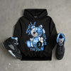 Black University Blue 5s DopeSkill Hoodie Sweatshirt Smile Through The Pain Graphic