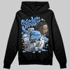 Jordan 5 Black University Blue DopeSkill Hoodie Sweatshirt Stressless Graphic Streetwear - Black