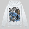 Jordan 5 Black University Blue DopeSkill Hoodie Sweatshirt Stressless Graphic Streetwear - White