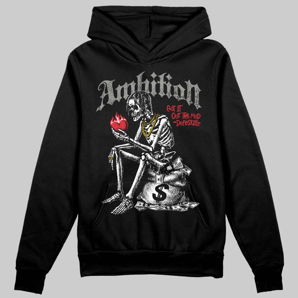 Jordan 4 Bred DopeSkill Hoodie Sweatshirt Ambition Graphic Streetwear - Black