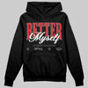 Jordan 4 Bred DopeSkill Hoodie Sweatshirt Better Myself Graphic Streetwear - Black