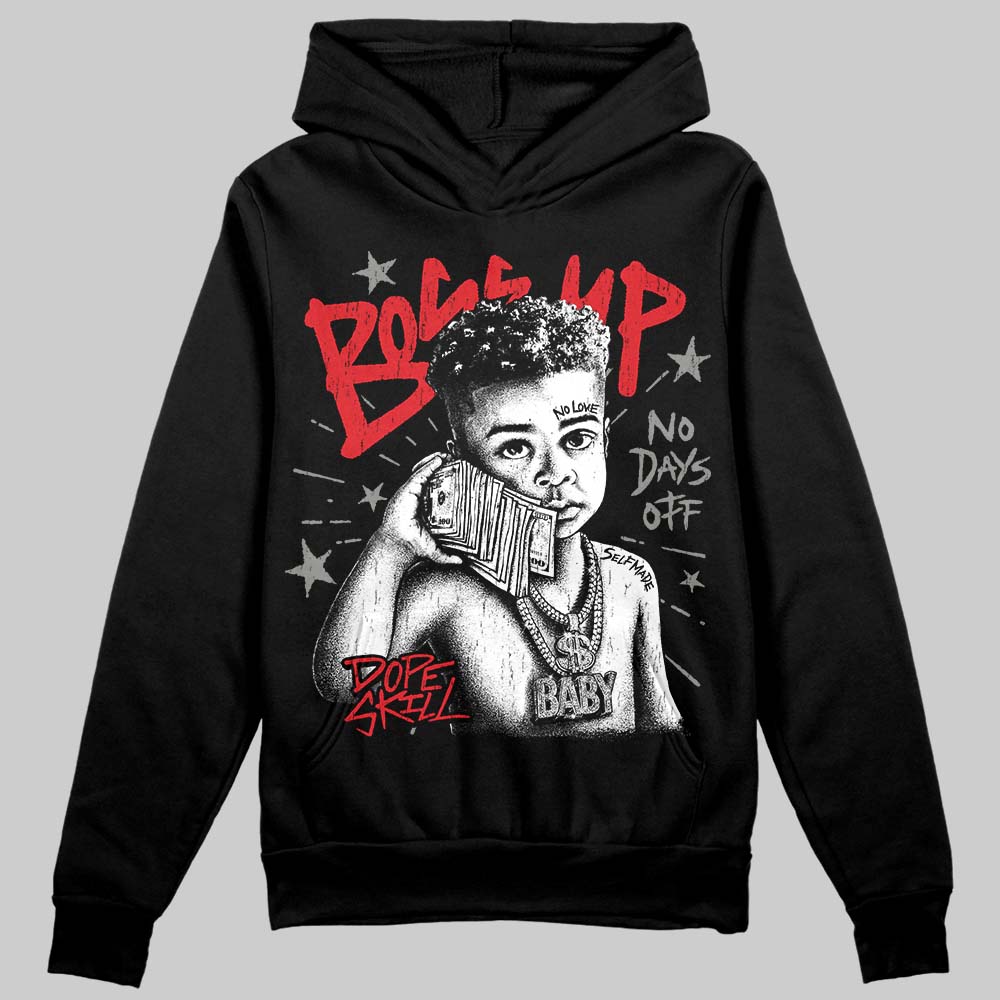 Jordan 4 Bred DopeSkill Hoodie Sweatshirt Boss Up Graphic Streetwear - Black