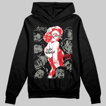 Jordan 4 Bred DopeSkill Hoodie Sweatshirt Built Different Graphic Streetwear - Black