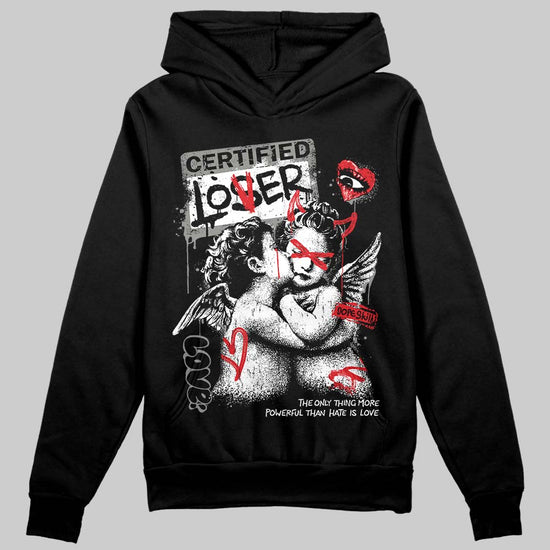 Jordan 4 Bred DopeSkill Hoodie Sweatshirt Certified Lover Graphic Streetwear - black