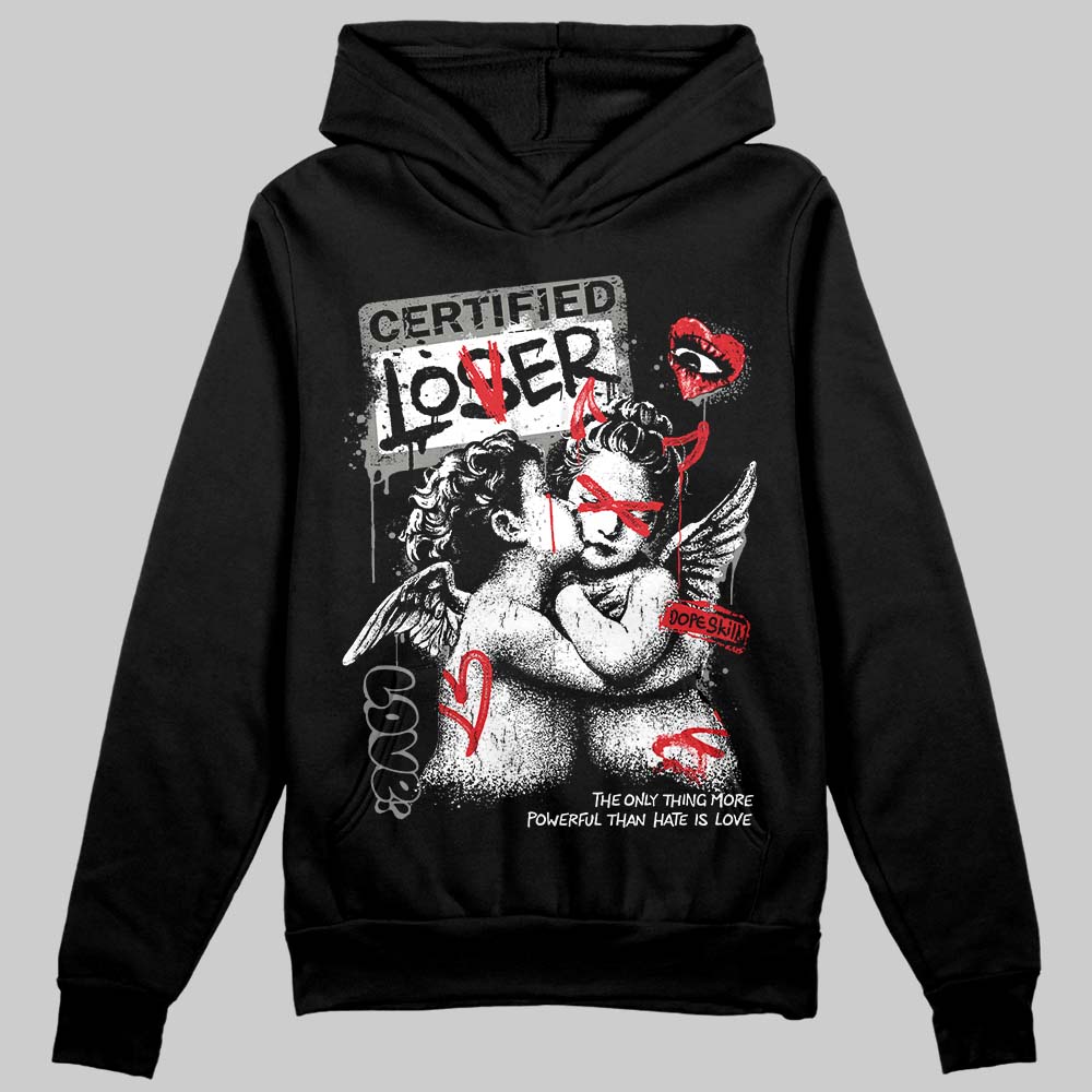 Jordan 4 Bred DopeSkill Hoodie Sweatshirt Certified Lover Graphic Streetwear - black