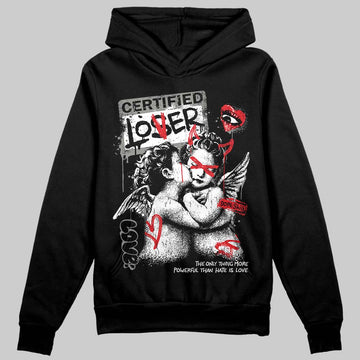 Jordan 4 Bred DopeSkill Hoodie Sweatshirt Certified Lover Graphic Streetwear - black