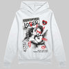 Jordan 4 Bred DopeSkill Hoodie Sweatshirt Certified Lover Graphic Streetwear - White 