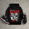 Bred 4s DopeSkill Hoodie Sweatshirt Distorted Realms Graphic