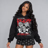 Bred 4s DopeSkill Hoodie Sweatshirt Distorted Realms Graphic