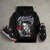Bred 4s DopeSkill Hoodie Sweatshirt Heart On Lock Graphic