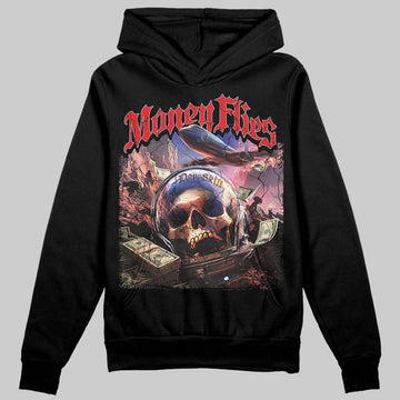Jordan 4 Bred DopeSkill Hoodie Sweatshirt Money Flies Graphic Streetwear - Black