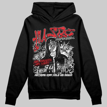 Jordan 4 Bred DopeSkill Hoodie Sweatshirt No Money No Lust Graphic Streetwear - Black