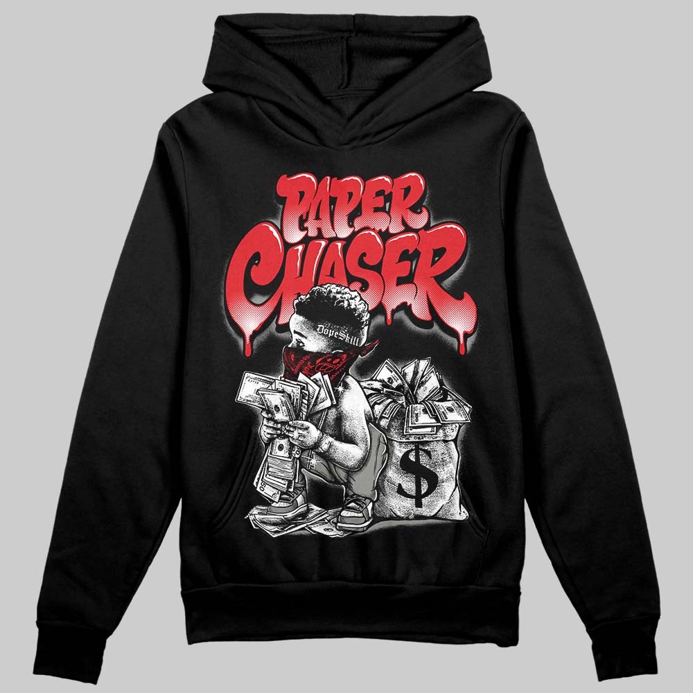 Jordan 4 Bred DopeSkill Hoodie Sweatshirt Paper Chaser Boy Graphic Streetwear - Black