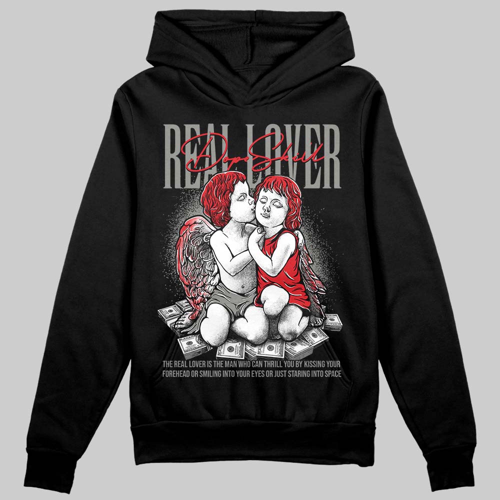 Jordan 4 Bred DopeSkill Hoodie Sweatshirt Real Lover Graphic Streetwear - Black