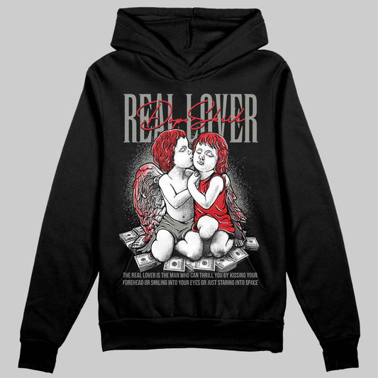 Jordan 4 Bred DopeSkill Hoodie Sweatshirt Real Lover Graphic Streetwear - Black
