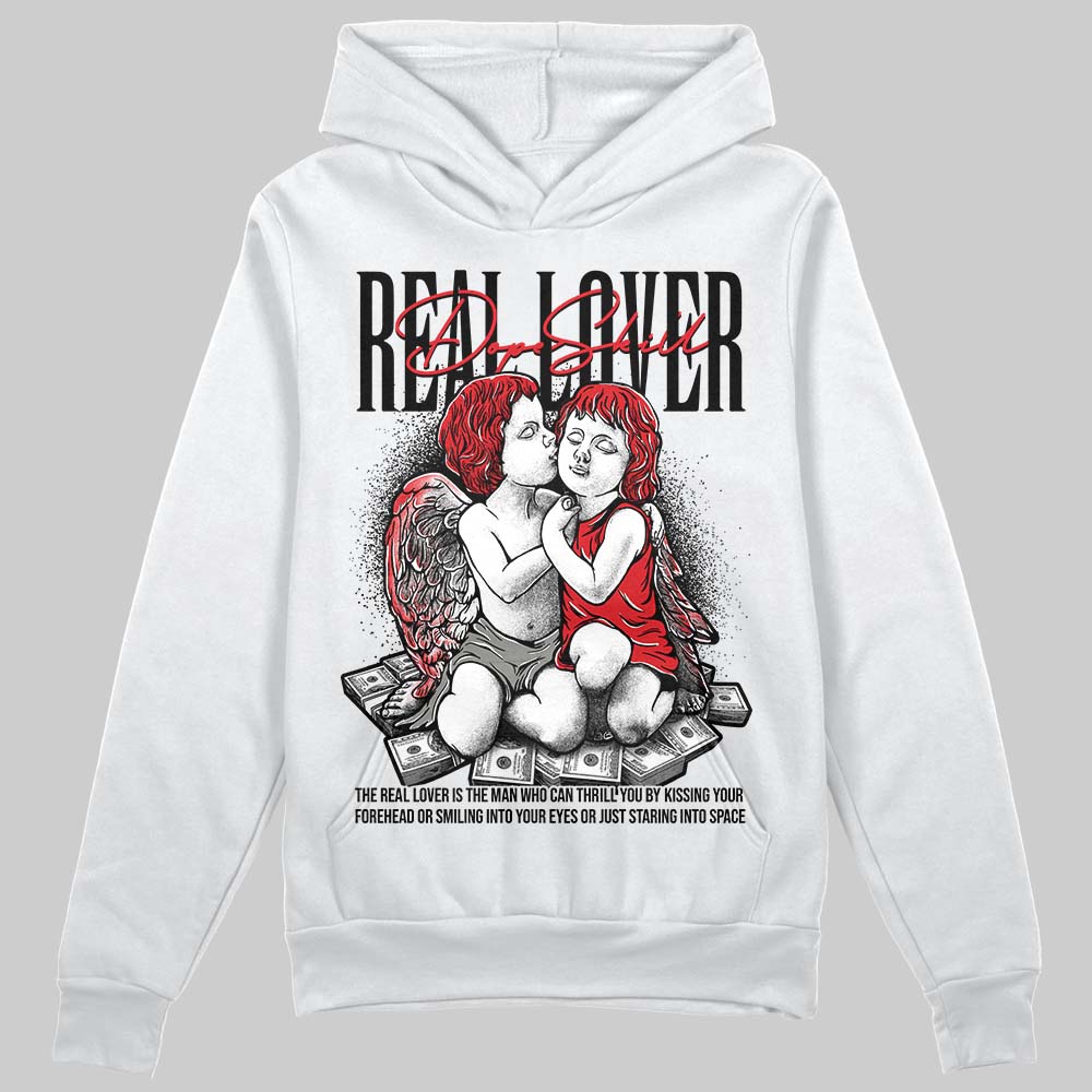 Jordan 4 Bred DopeSkill Hoodie Sweatshirt Real Lover Graphic Streetwear - White