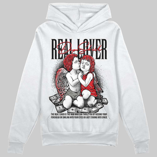 Jordan 4 Bred DopeSkill Hoodie Sweatshirt Real Lover Graphic Streetwear - White