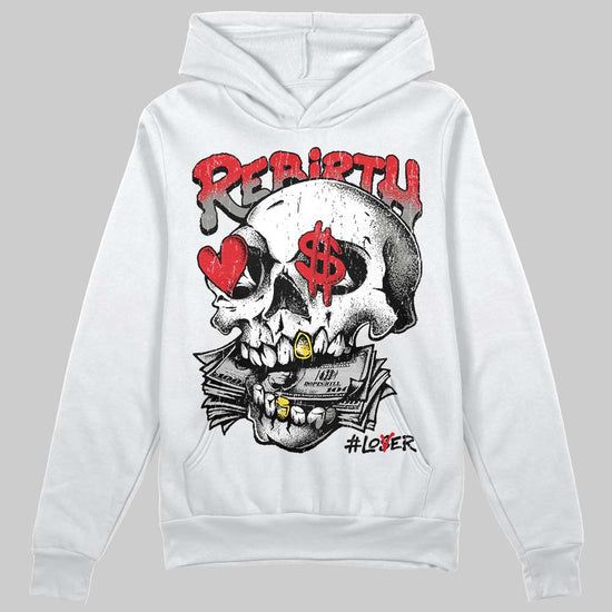 Jordan 4 Bred DopeSkill Hoodie Sweatshirt Rebirth Graphic Streetwear - White