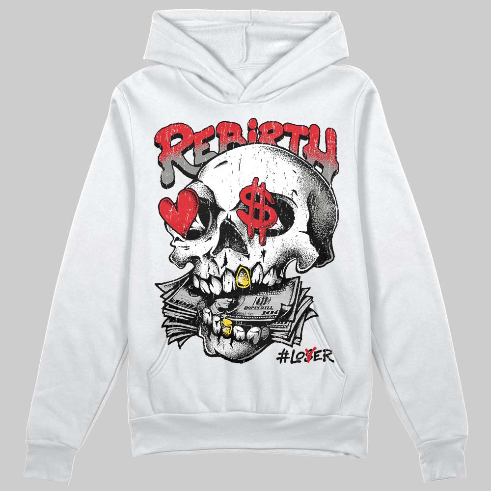 Jordan 4 Bred DopeSkill Hoodie Sweatshirt Rebirth Graphic Streetwear - White