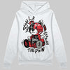 Jordan 4 Bred DopeSkill Hoodie Sweatshirt Smile Through The Pain Graphic Streetwear - White