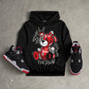 Bred 4s DopeSkill Hoodie Sweatshirt Smile Through The Pain Graphic