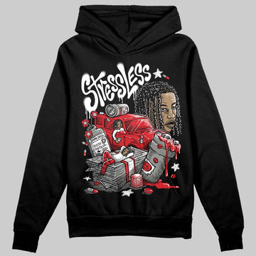 Jordan 4 Bred DopeSkill Hoodie Sweatshirt Stressless Graphic Streetwear - Black