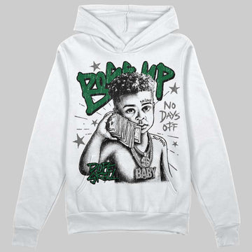 Jordan 14 Forest Green DopeSkill Hoodie Sweatshirt Boss Up Graphic Streetwear - White