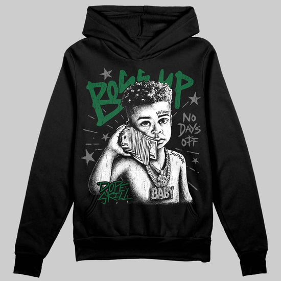 Jordan 14 Forest Green DopeSkill Hoodie Sweatshirt Boss Up Graphic Streetwear - Black