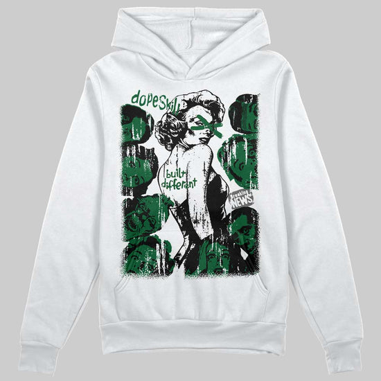 Jordan 14 Forest Green DopeSkill Hoodie Sweatshirt Built Different Graphic Streetwear - White