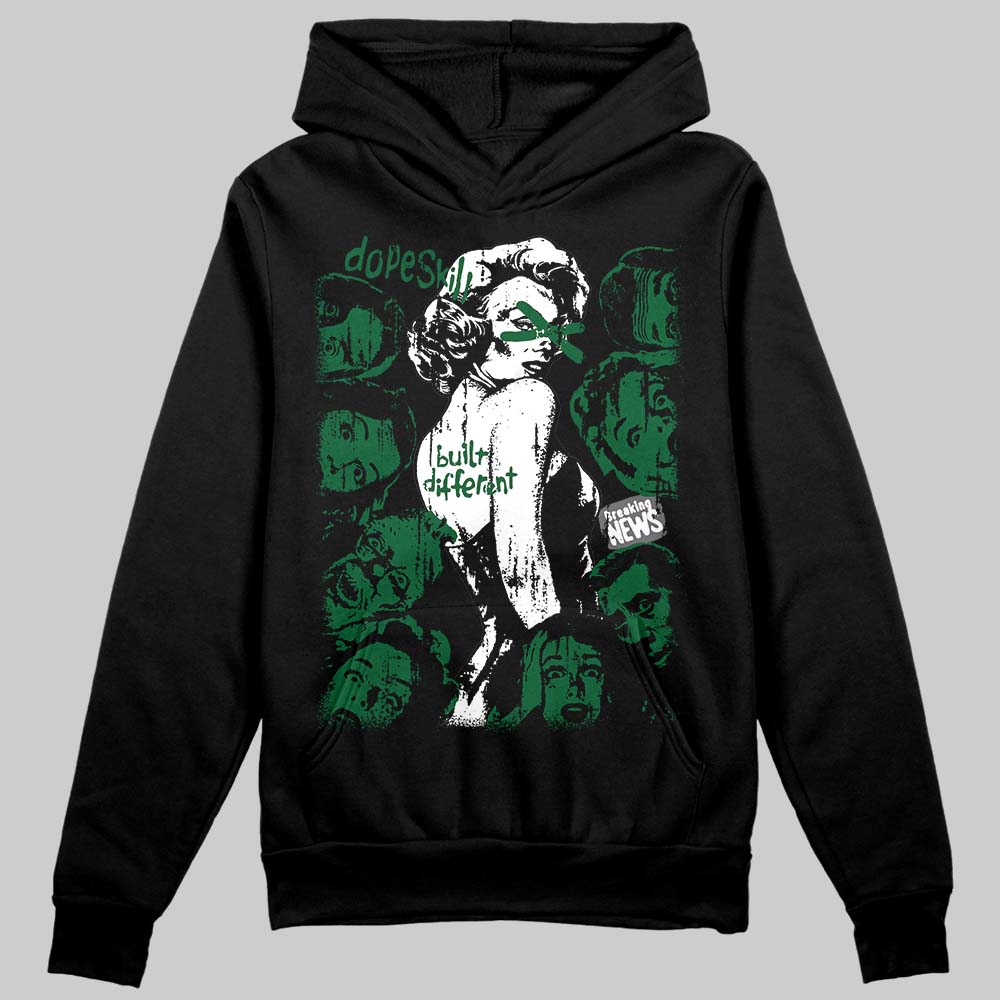Jordan 14 Forest Green DopeSkill Hoodie Sweatshirt Built Different Graphic Streetwear - Black