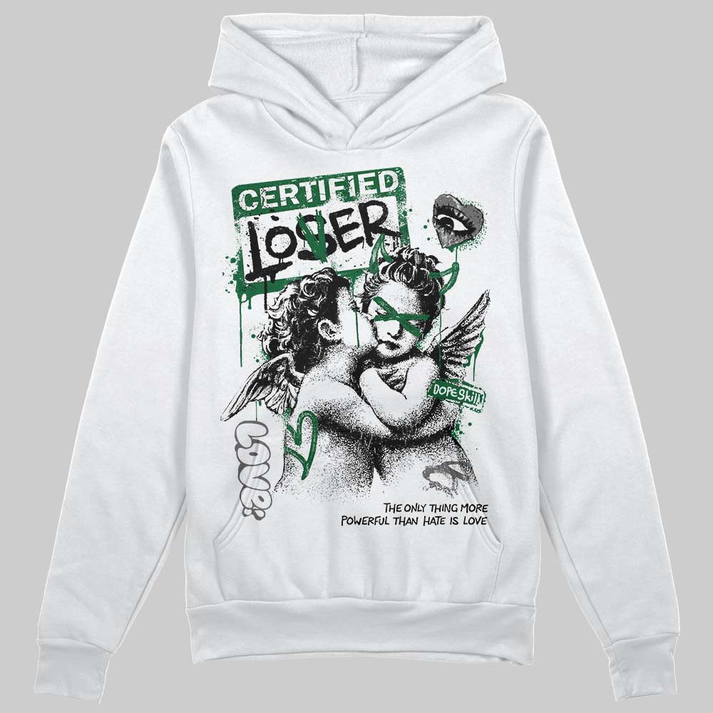 Jordan 14 Forest Green DopeSkill Hoodie Sweatshirt Certified Lover Graphic Streetwear - White