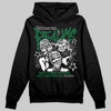 Jordan 14 Forest Green DopeSkill Hoodie Sweatshirt Distorted Realms Graphic Streetwear - Black