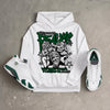 Forest Green 14s DopeSkill Hoodie Sweatshirt Distorted Realms Graphic