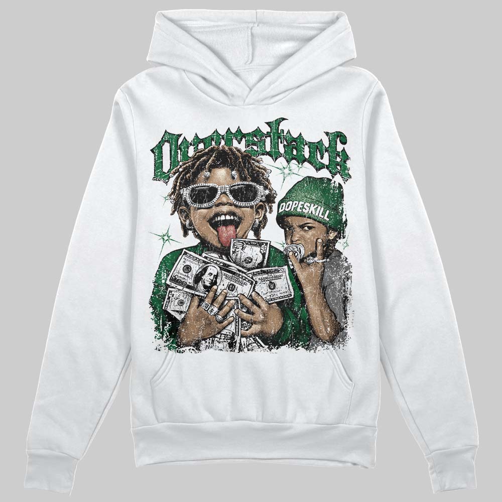 Jordan 14 Forest Green DopeSkill Hoodie Sweatshirt Overstack Graphic Streetwear - White