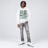Forest Green 14s DopeSkill Hoodie Sweatshirt Real Ones Move In Silence Graphic