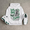 Forest Green 14s DopeSkill Hoodie Sweatshirt Real Ones Move In Silence Graphic