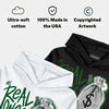 Forest Green 14s DopeSkill Hoodie Sweatshirt Real Ones Move In Silence Graphic
